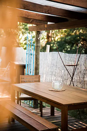 comedor exterior en lapacho